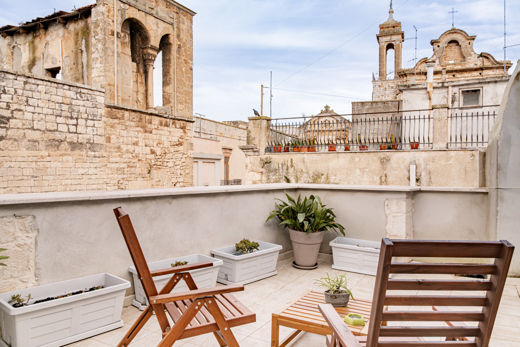 Vista dalla terrazza sul centro storico di Bitritto